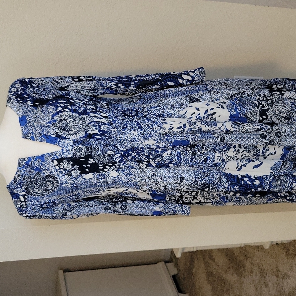 SPENSE BLUE PRINT DRESS
